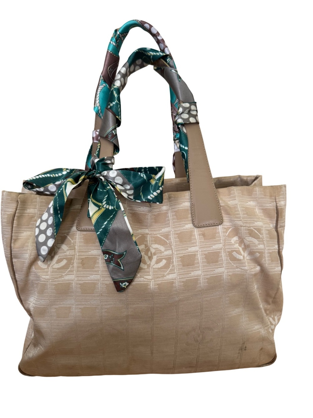 Chanel CC Travel Line Beige Tote